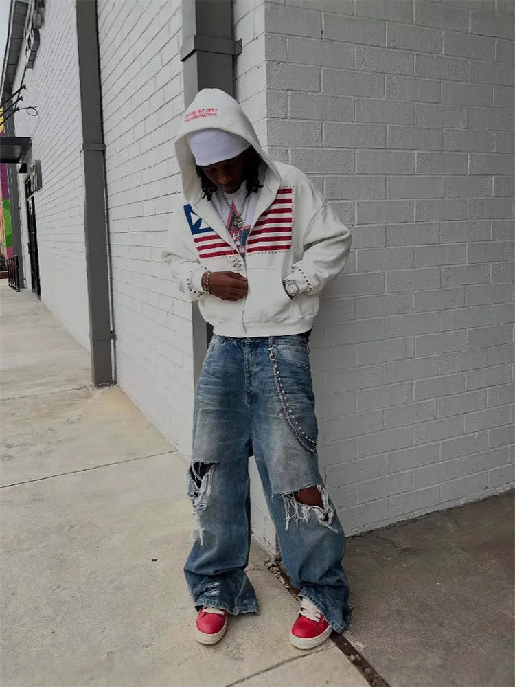 Harajuku Retro Vibe Hooded Sportswear