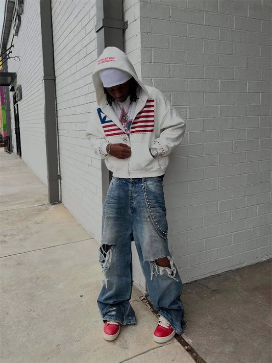 Harajuku Retro Vibe Hooded Sportswear